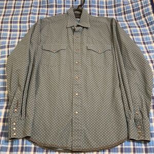 Stetson pearl snap in blue